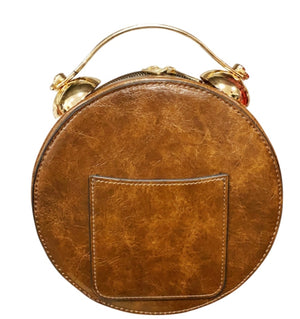 New Season Small Clock Handbag & Crossbody Brown Edition